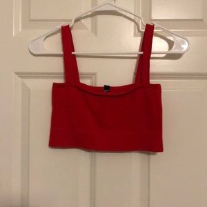 Cropped red tank